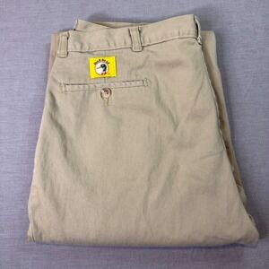 Duck Head Chinos Mens 38x32 Khaki Excellent Pleated Cotton Twill Pants Vtg Dress